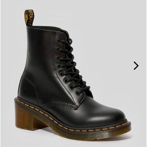Dr. Martens Clemency Women's Smooth Leather Heeled Lace Up Boots - Size 7